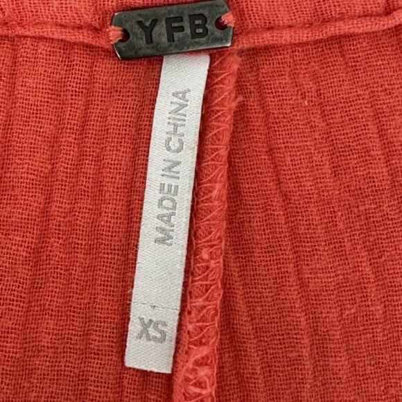 Young Fabulous & Broke On The Road Abigail Orange Wide Leg Side Slit Pants XS - Picture 11 of 12